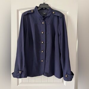 Lane Bryant Size 26 (4X) Military Style Navy‎ Jacket Neapolitan Women’s Blazer